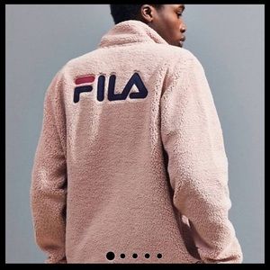 Fuzzy Sherpa fila zip up jacket